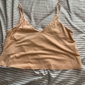 NWOT light pink cropped tank top